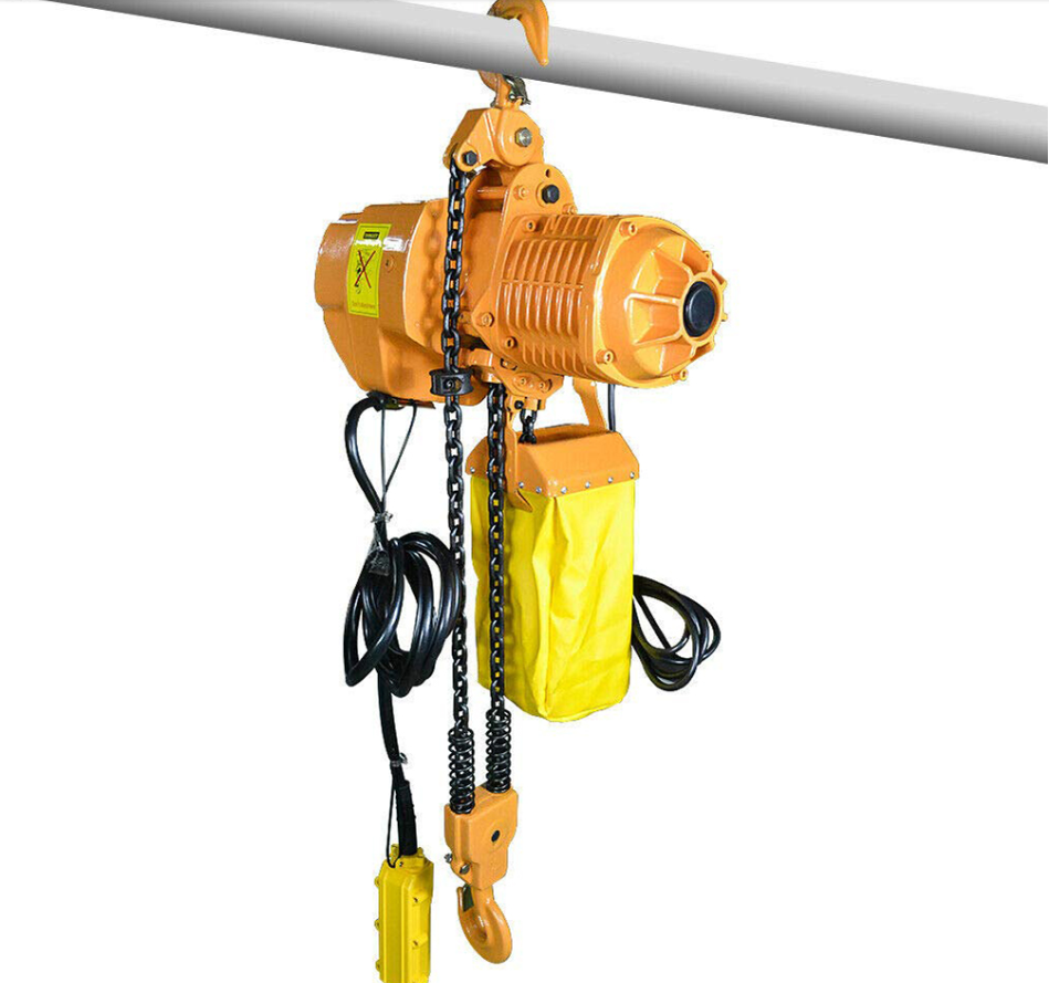 Zhongye 4m lifting height suspended 1 ton electric chain hoist polipasto with hook