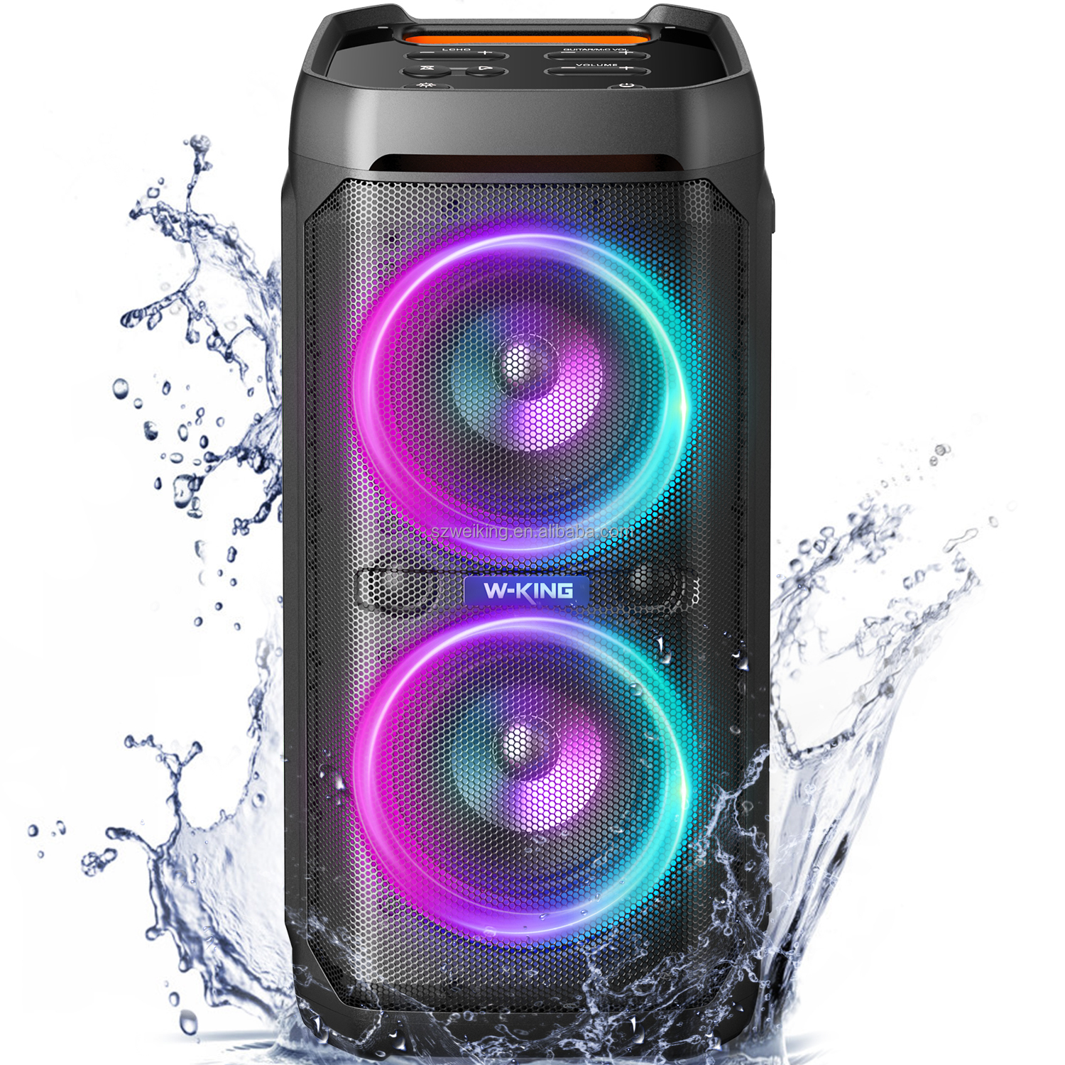 Новое поступление W-KING T11 партии разноцветных RGB свет Bluetooth динамик 100W
