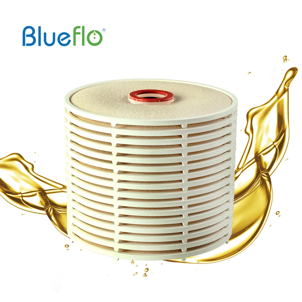 Disc Lenticular Filter Cartridge China Manufacturer 8 12 16'' Lenticular Filter Depth Stack Disc Filter Cartridges And Housing Palm Oil Clarification Filtration