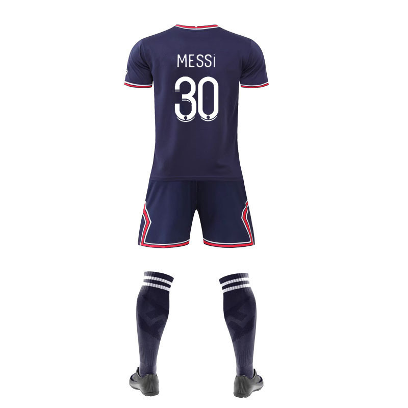 Home Jersey of Paris Saint Germain for the 21st-22nd season Messi Shirt Short Sleeve set