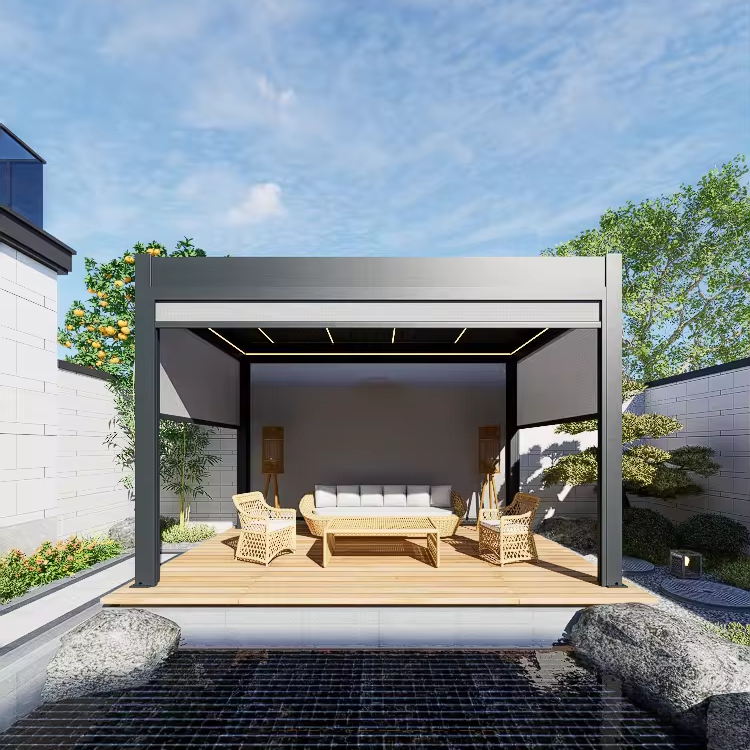 Newest Design Economy Aluminum Pergola Outdoor Garden Waterproof Bioclimatic Pergola