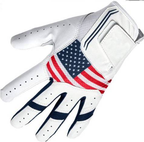 USA Flag White Cabretta Golf gloves