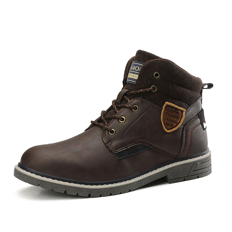 Men's outdoor High-top cotton shoes,Climbing Trekking shoes,Men's Waterproof Hiking Leather Shoes and Running Shoes Plus Size