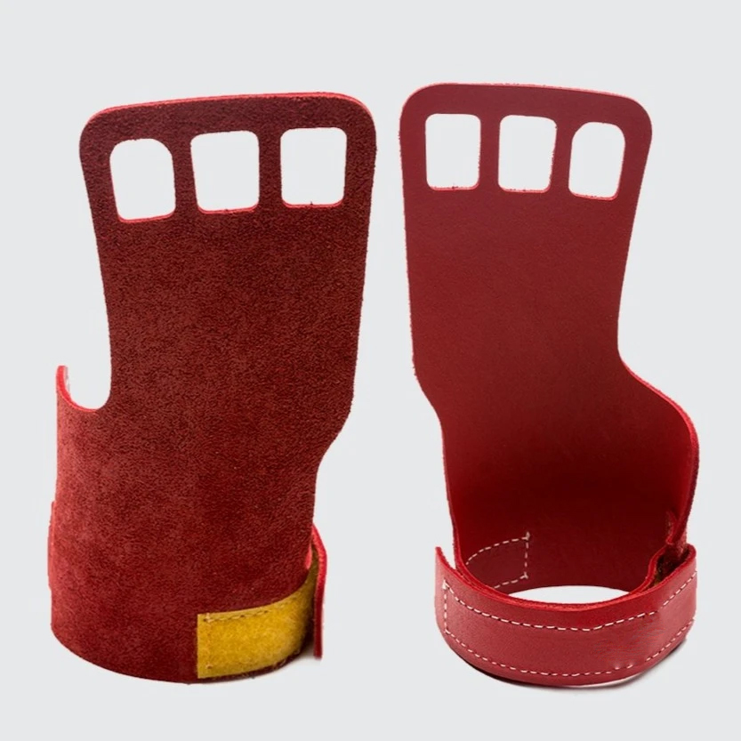 Cross Training Weight Lifting wrist cuffs Grip Leather Palm Protector Hand Guard Grip Gymnastic Gloves