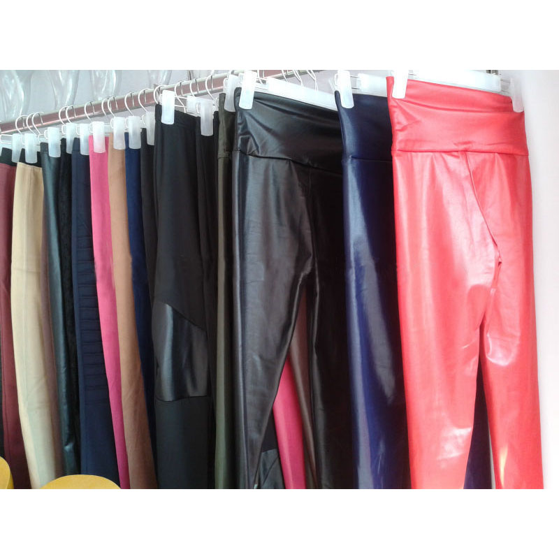 Fashion Seamless Leggings Nylon Spandex PU Tights Woman Leggings