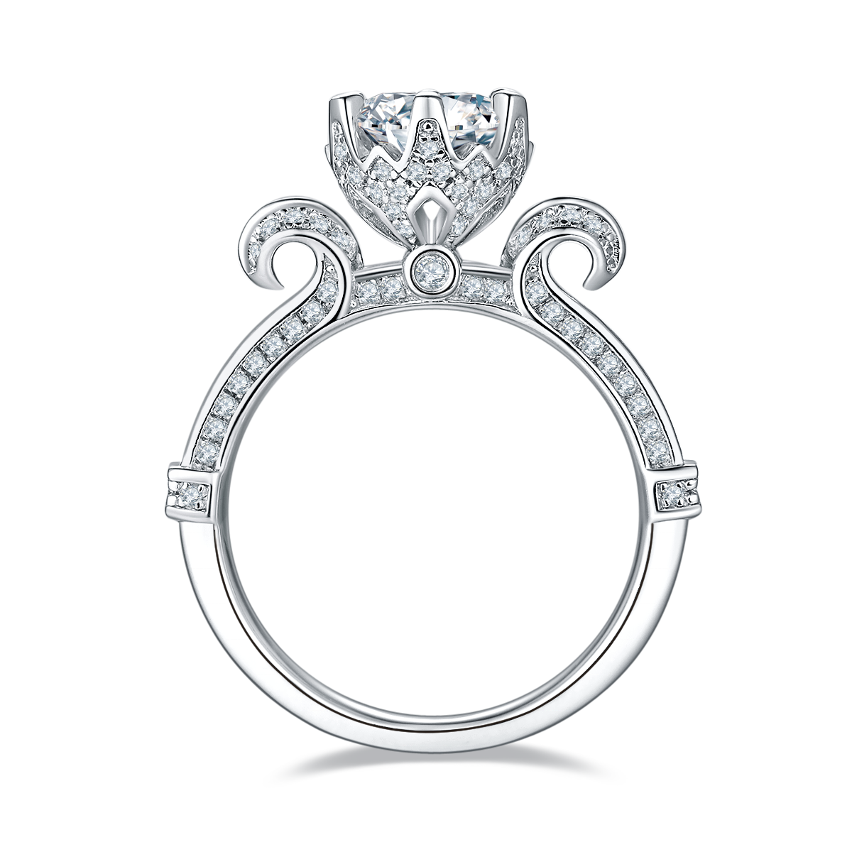Baifu gems hot sale 18K gold 1carat moissanite ring