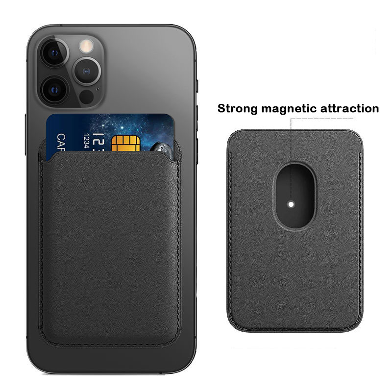 Custom Logo Magnetic Mag Safe Wallet Case Leather Magnetic Phone Card Holder Wallet For iPhone 12