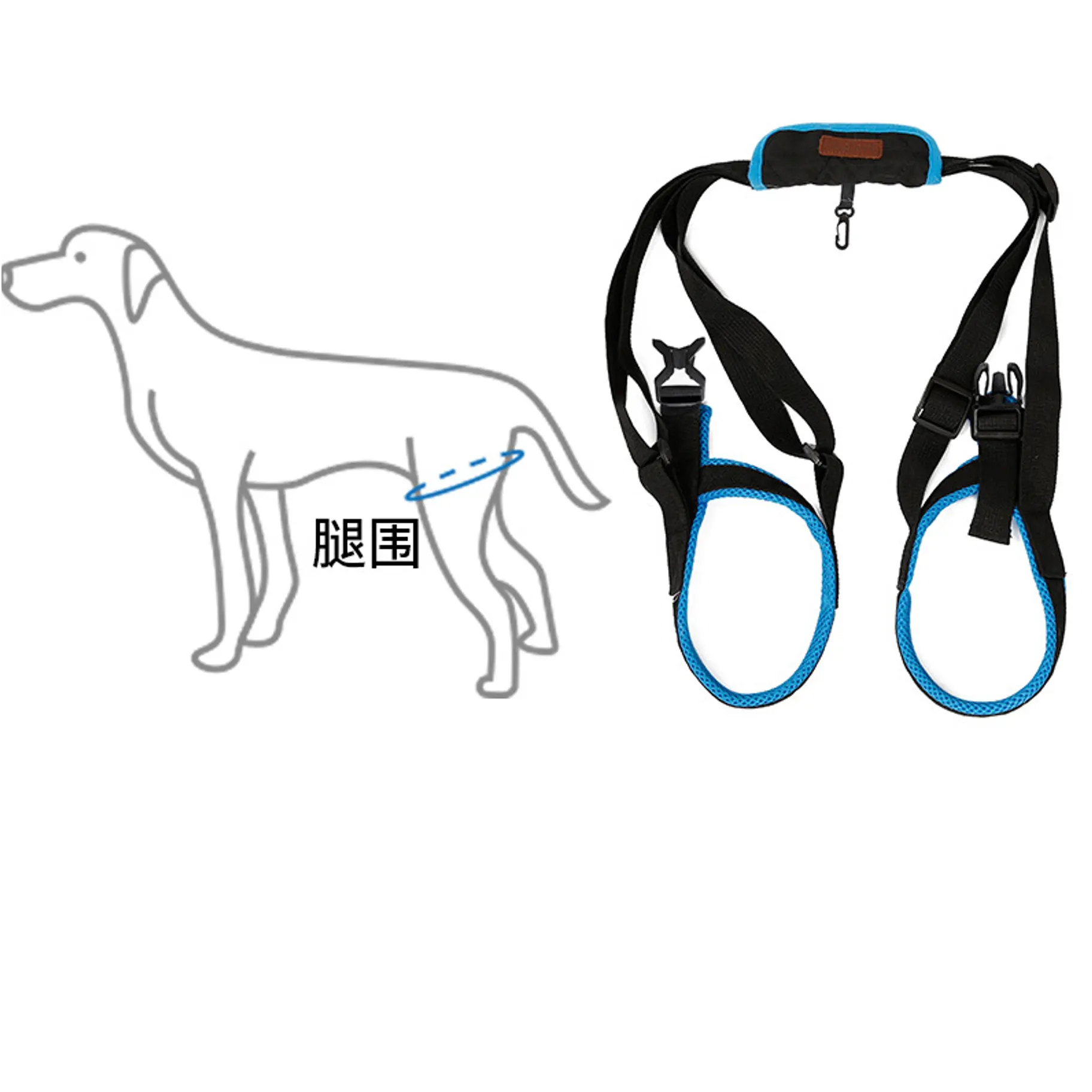 Harness Walking Assistance Lift For Back Legs Nylon Personalized Dog Harness No Pull Leash