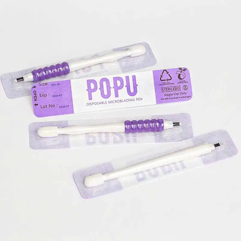 Disposable Microblading Pen POPU PMU Disposable Microblading Pen With Blister Packing For Eyebrow