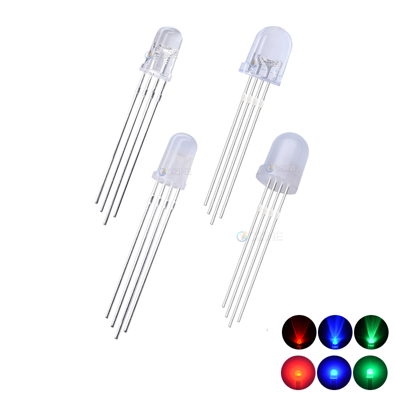 Czinelight Высококачественные 4 контакта Rgb полноцветные разноцветные 4-футовые круглые водопрозрачные молочные линзы 5 мм 8 мм 10 мм RGB СВЕТОДИОДНЫЕ диоды