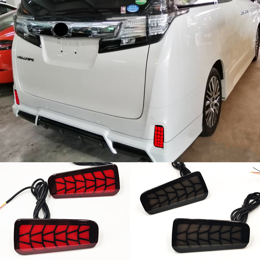 Для Toyota Vellfire 2016 2017 2018 ALPHARD светодиодная задняя противотуманная фара бампер свет авто стоп-сигнал поворота отражатель
