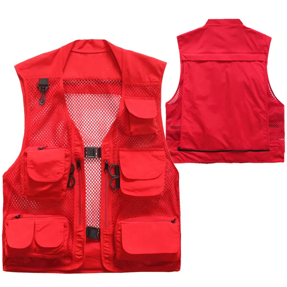 Sidiou Group Summer Outdoor Sports Clothes Thin Mesh Gilet Vest Photography Hiking Climbing Multi-pocket Fishing Vest