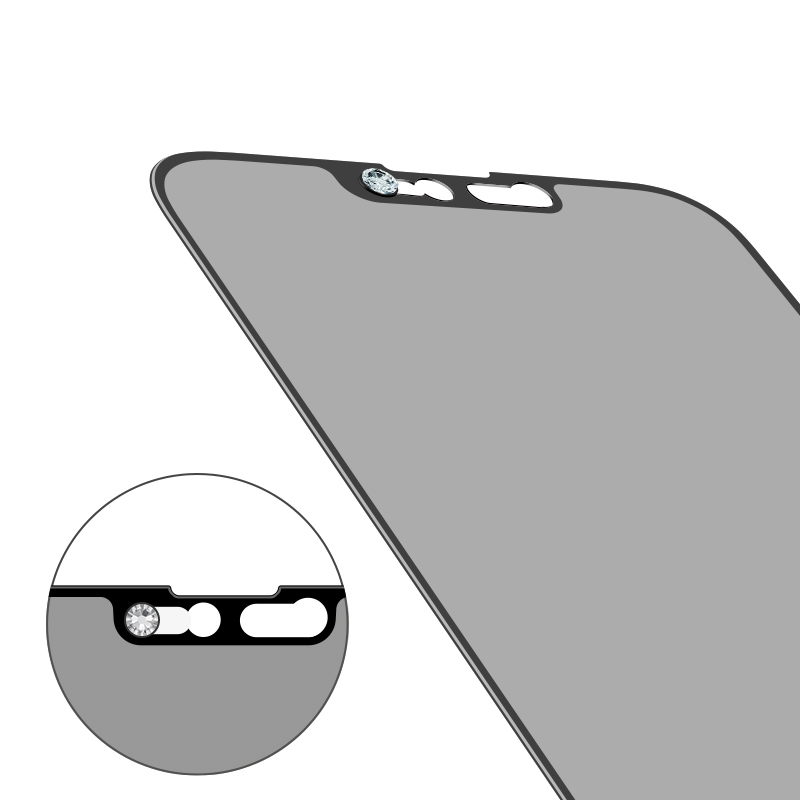 T-MAX Guangzhou factory new double strong privacy screen protector for iphone 13 series protective film with camera slider