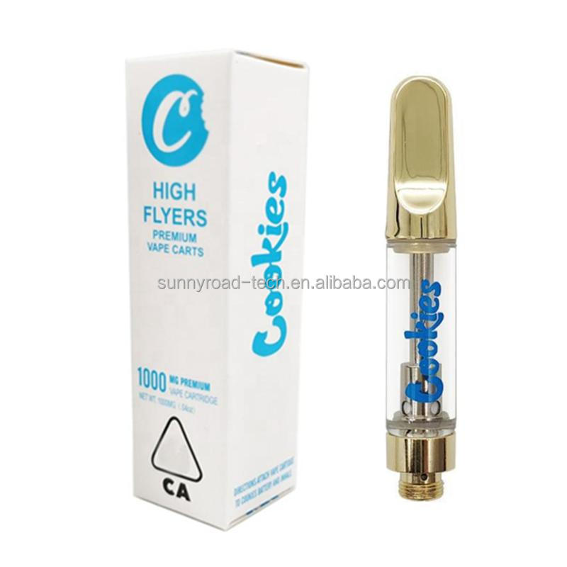 2021 newest arrival 0.8/1.0ml Glass Tank Wholesale Cookies vape Cartridge Empty Vape Pen Carts