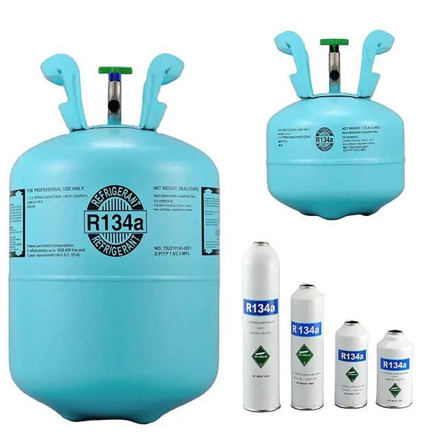 Gas r134a 13.6kg  Factory sales air conditioner purity 99.99% 13.6kg 134a refrigerant gas r134a in hydrocarbon