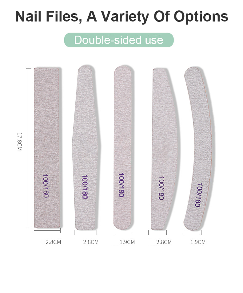 Jimdoa Wholesale Nail Salon Manicure Pedicure High Quality 180/100 Nail File With Logo