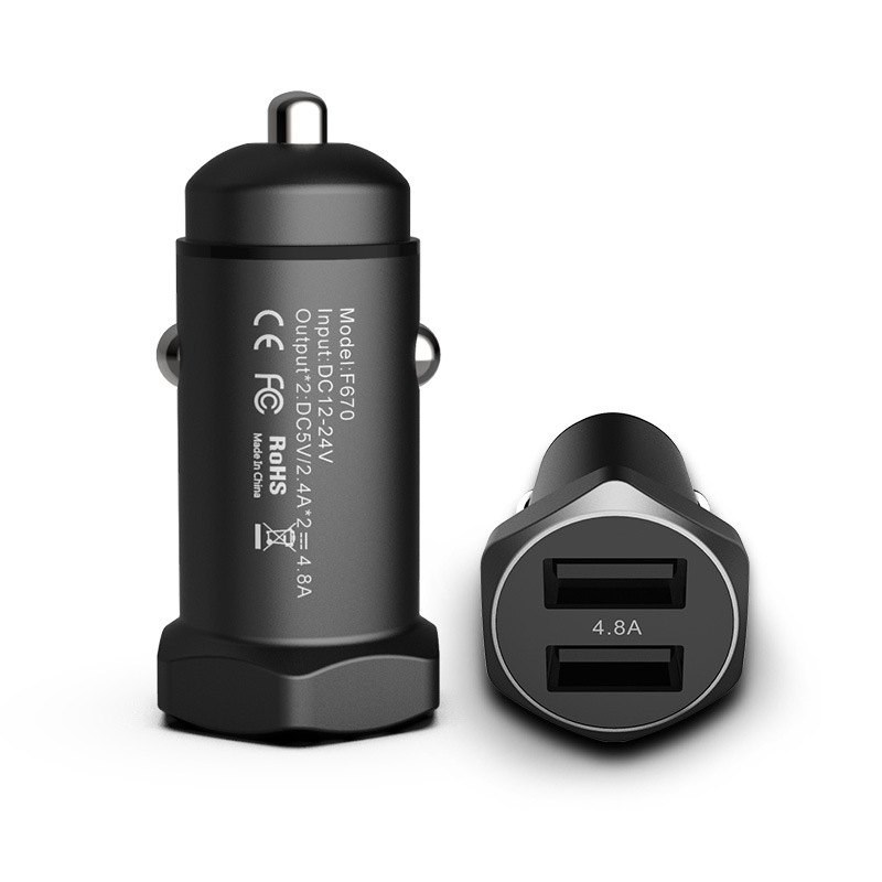 Миниатюрное электрическое быстрое зарядное устройство QC для телефона, 2 usb-порта, автомобильное зарядное устройство для iphone, Samsung