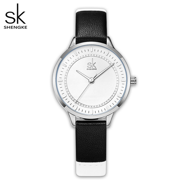 Shengke K9026 Circular Hollow Ring Ladies Quartz Watches Analog Luxury Branded Waterproof Watches Women