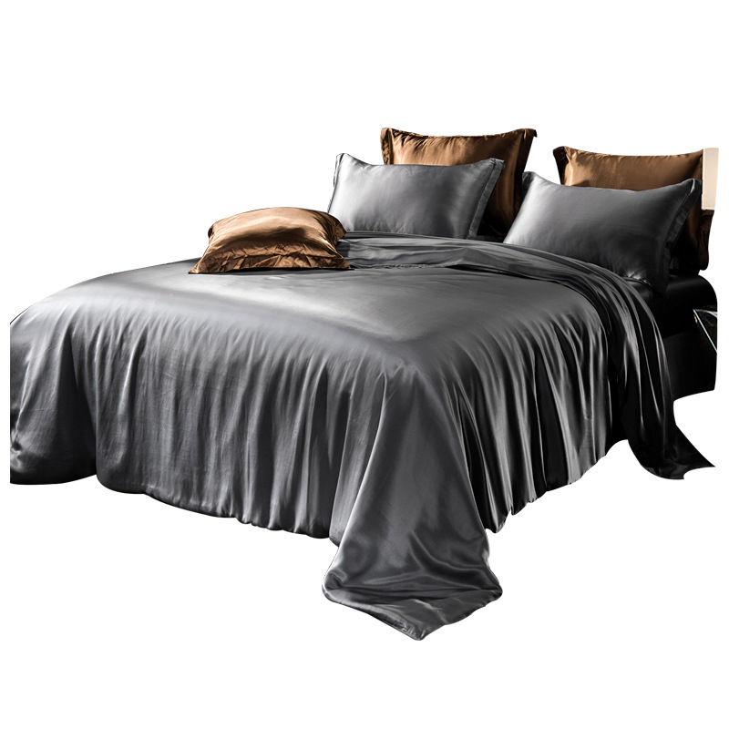 Wholesale 16mm 19mm 22mm 25mm Organic Mulberry silk satin bed sheets 100% pure silk sheets