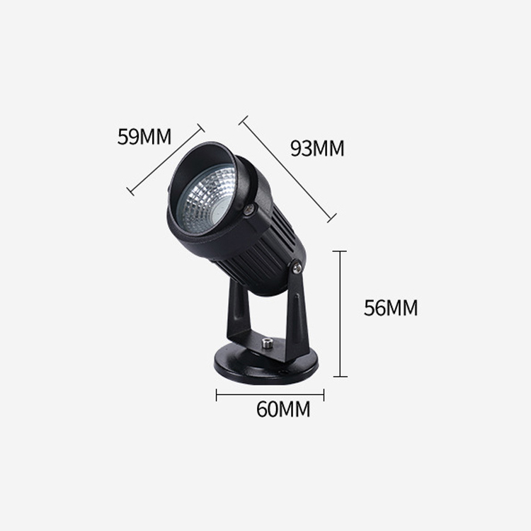 5W Wall Garden Light Anti-Corrosion Dust Proof Water Proof IP 65 LED Garden Ball Light Black Aluminum Outdoor Landscape Lights
