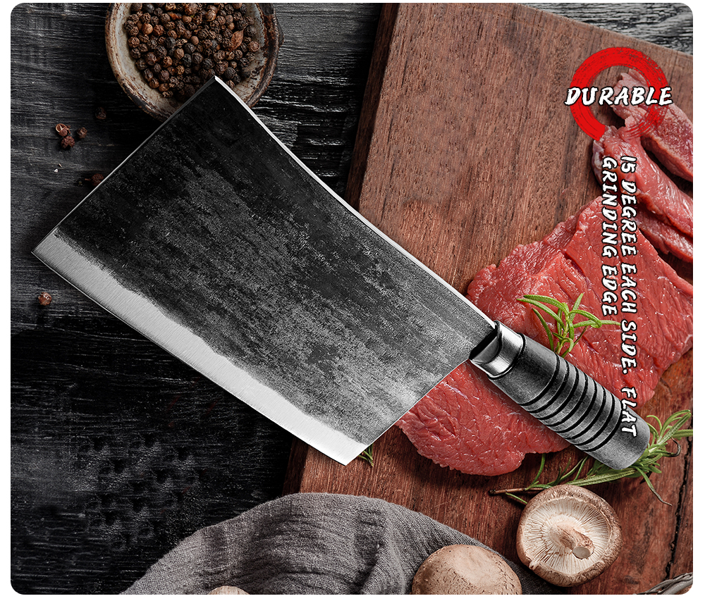 Handmade Chinese Cleaver Forged Kitchen Knife Chop Bones Home kitchen Chef Cooking Butcher Tools Wooden Handle Professional NEW
