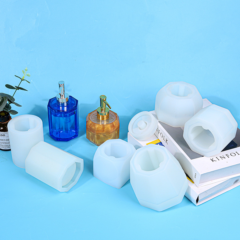 Crystal Epoxy Silicone Mold Perfume Hand Sanitizer Shower Gel Bottle Mold Resin Handmade DIY Creative Handicrafts