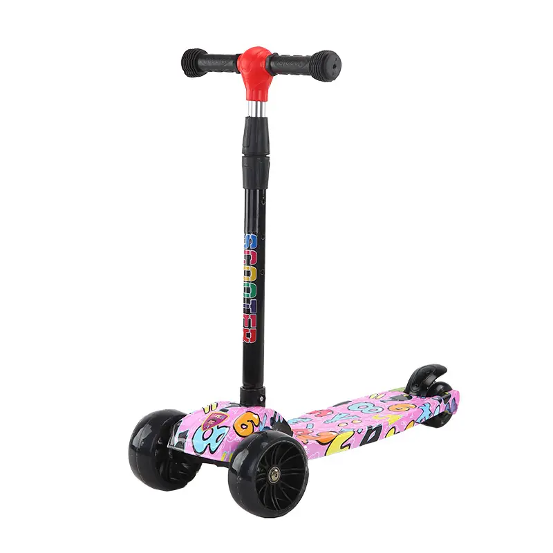 High Quality Durable Plastic 3 Wheels Foldable Kids Scooter