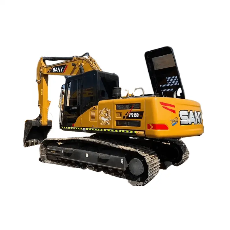 Hot Selling South Korea Sany Used 215-9 Excavator Medium Crawler Type Engineering Construction Machinery and Equipment