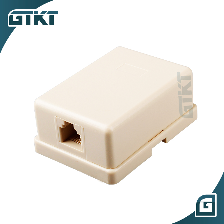 1 порт настенная розетка RJ11 RJ12 коробка для розетки настенная пластина коробка для поверхностного монтажа 6P6C 6P4C 6P2C Разъем Встроенный разъем