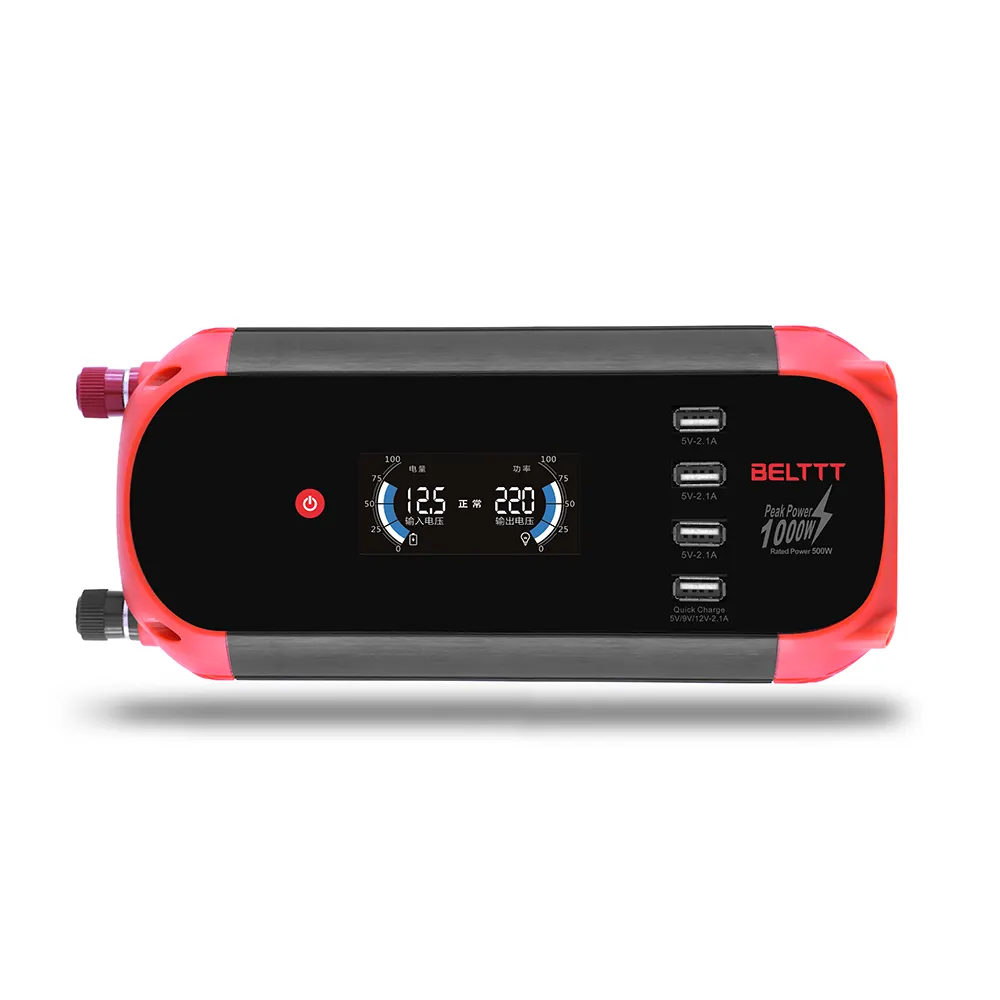 Automotive electric portable converter 12v dc to 220v ac 500w mini inverter