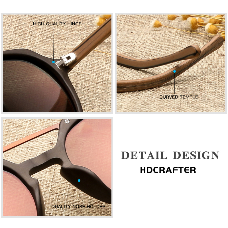 HDCRAFTER2020 новые очки древесины мужские и женские очки ацетат солнцезащитные очки с оправой, почтовая