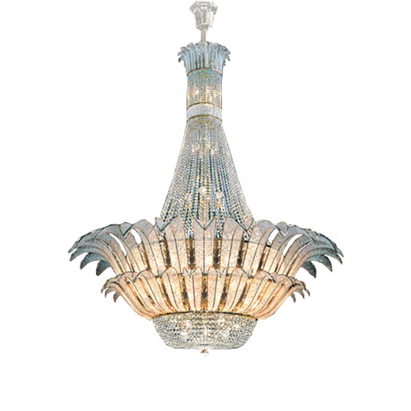 ZENGOVL modern hotel lobby corridor chandelier villa wedding petal pendant lights gold k9 Empire crystal chandelier luxury