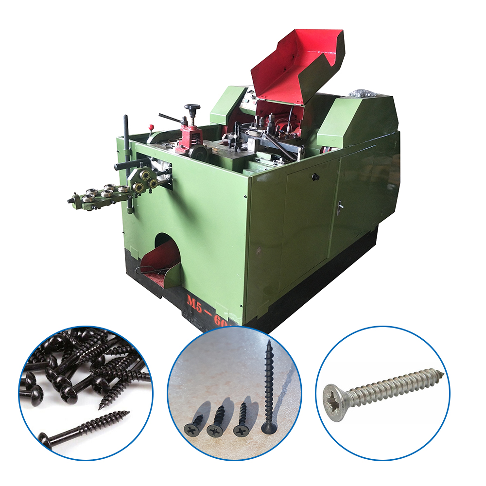 Automatic high speed screw cold heading machines for making screws of different size ranges