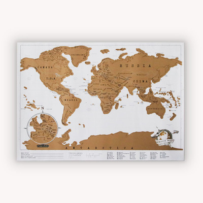 Diary Scratch World Map For Travel With Accessories