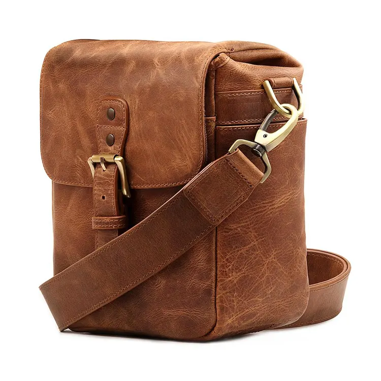 Vintage Crossbody Bag With Shoulder Strap Men Women Vacation Travel Leather Camera Bag For Digital Cameras