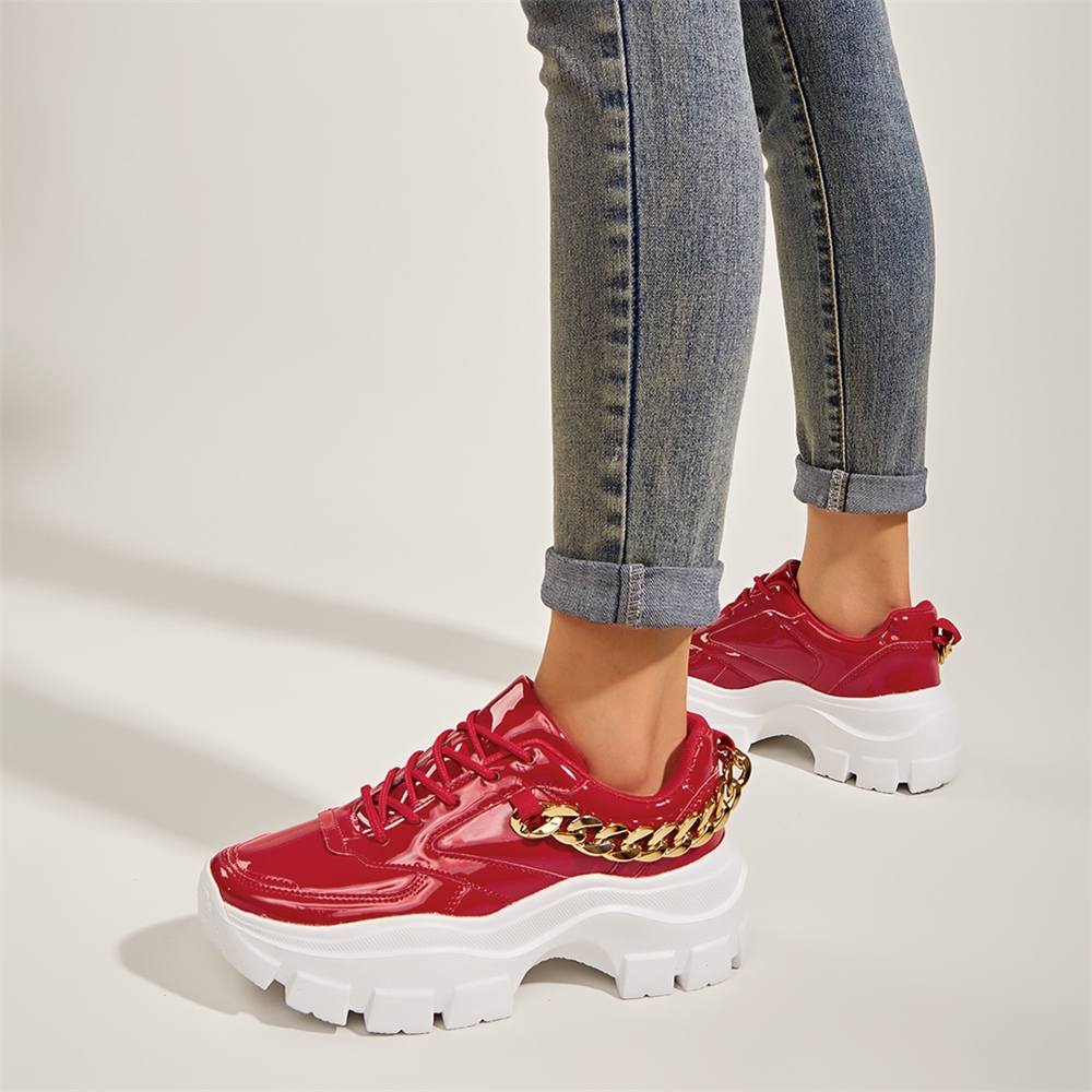 2021 Luxury Designer Sneakers Shoes High Quality Women Red Shoes Women Casual Platform Sneakers