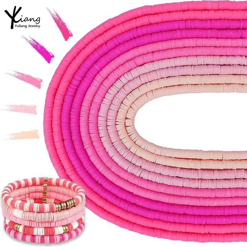 Real Price Wholesale Hot Selling 4mm6mm Flat Circular Polymer Clay Beads DIY Ceramic Jewelry for Earrings Bracelets Loose Beads