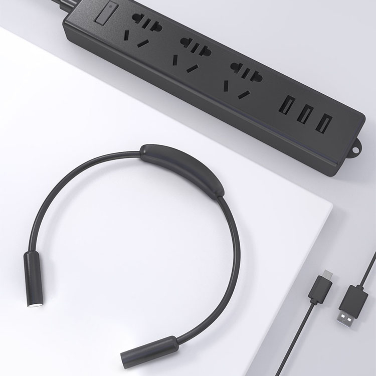 Оптовая продажа, портативная переносная лампа для чтения с USB-зарядкой и силиконовым шлангом, регулируемый подвесной шейный фонарик