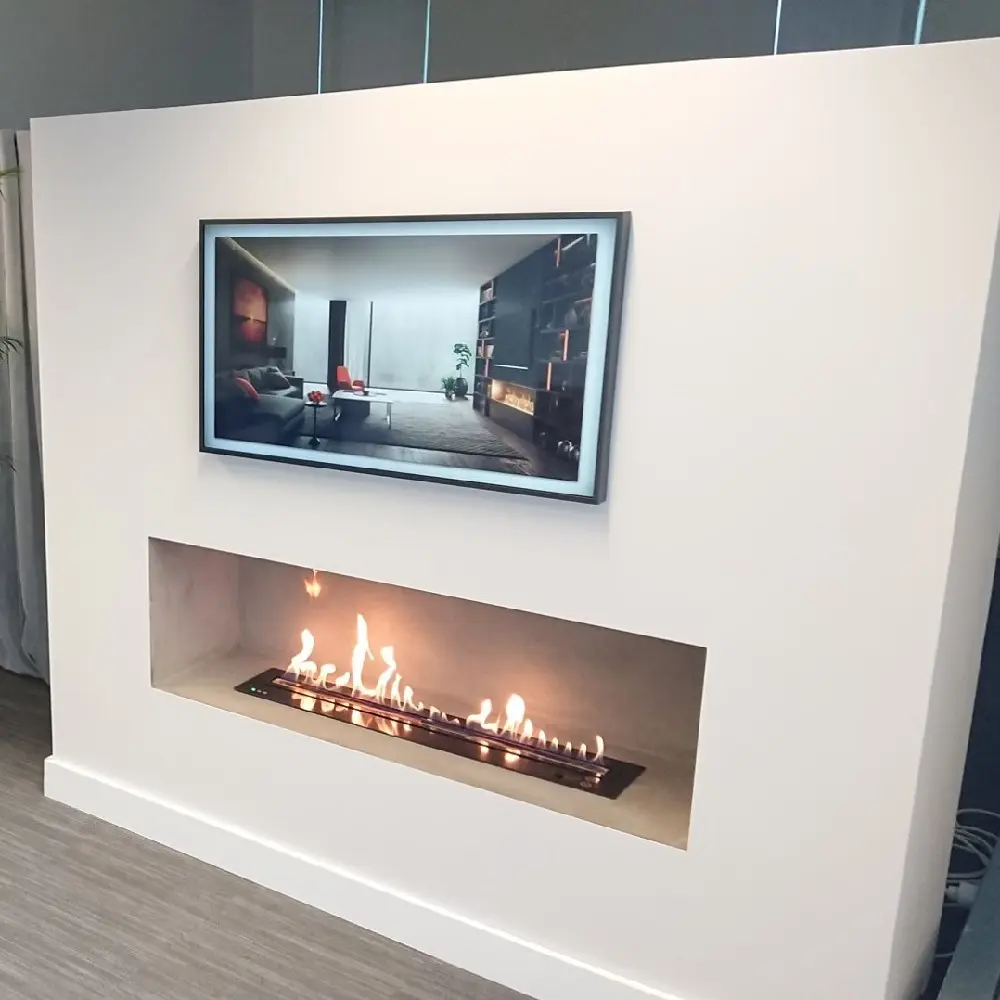Hot Sale 72 Inches Smart Fire Place High-end Ethanol Fireplaces With Long Fire Lines