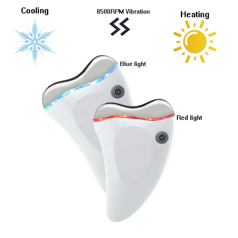 Titanium Scraper Facial Massage Gua Sha 2021 Tool Face Lift Anti-Aging Skin Tightening Cooling Metal Contour Reduce Puffiness
