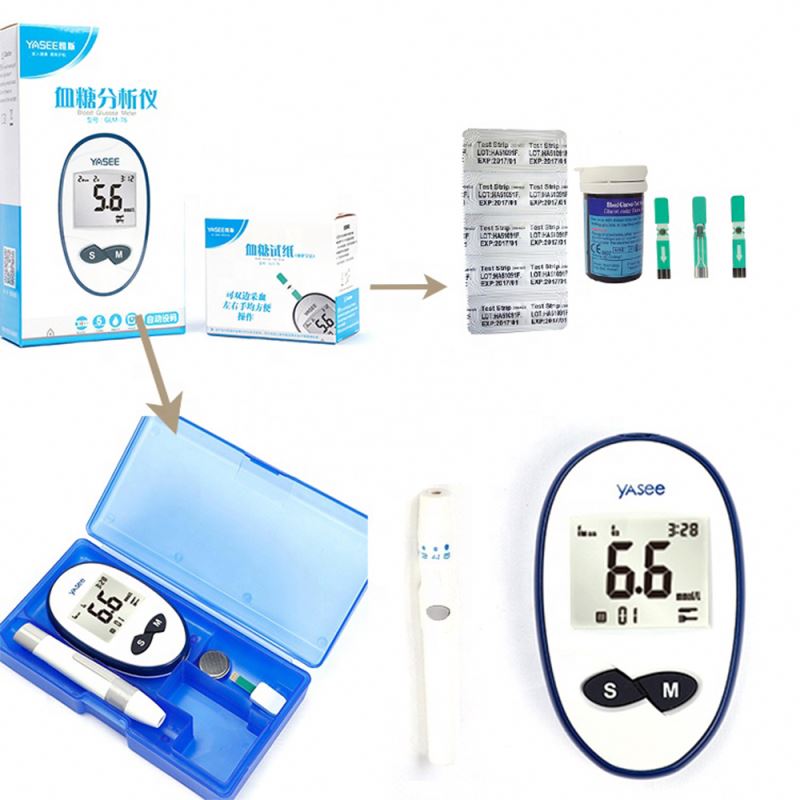 Yasee GLM76 CE ISO approved sugar check machine free code blood glucometer glucometro