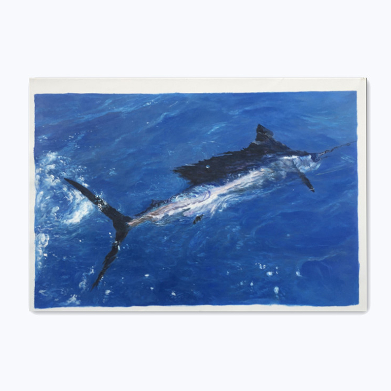 Handmade oil painting abstract marine fish decorative painting