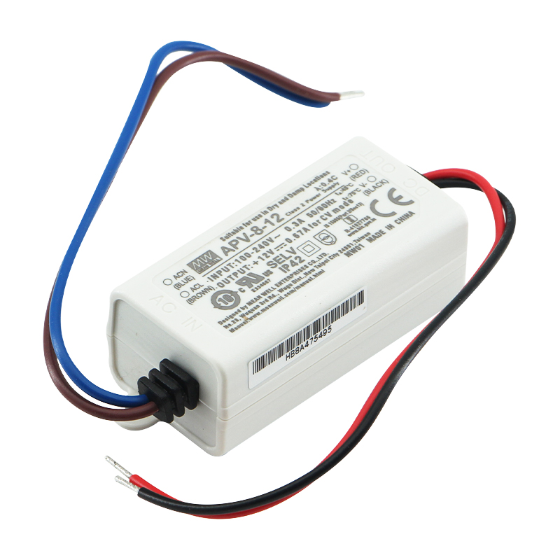 Meanwell APV-8-12 одиночный выход 8w 12v 0.67A панель постоянного напряжения светодиодная декоративная лампа светодиодный драйвер