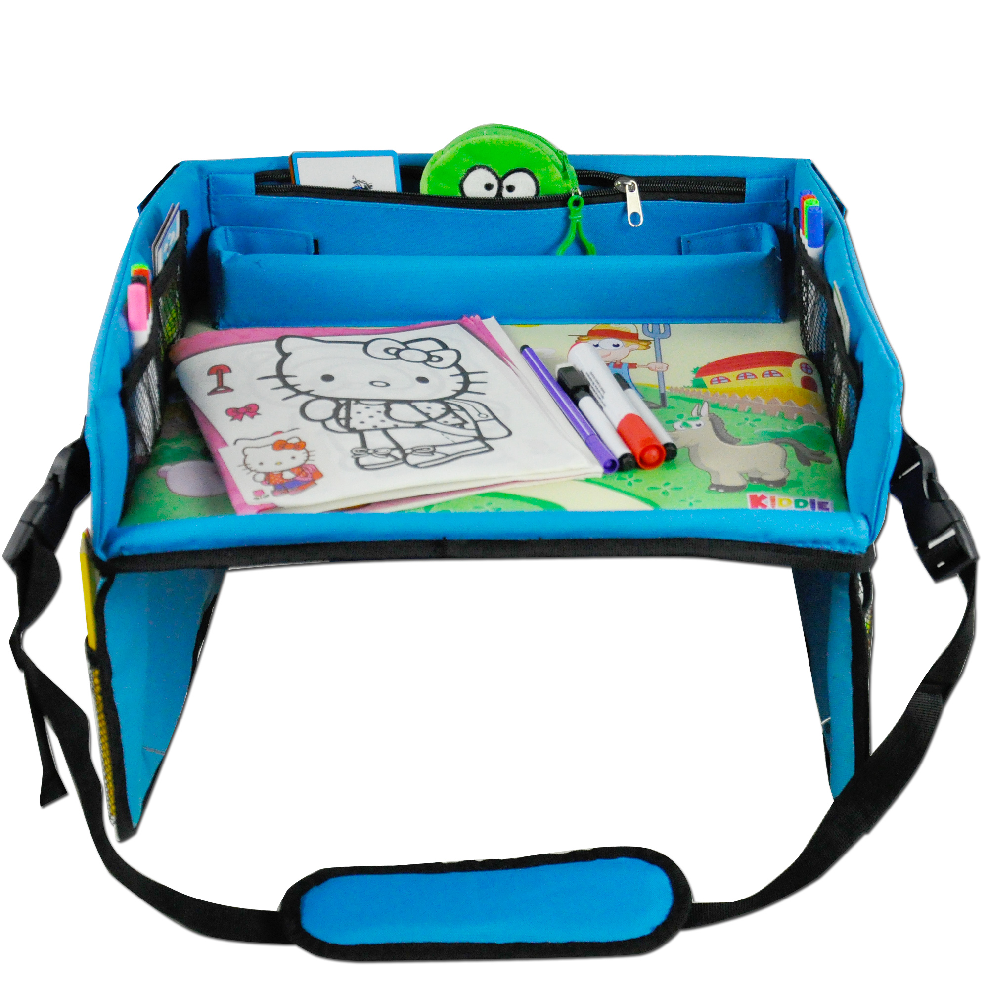 Amazon Hot sale Kids Travel Tray Toddler car seat lap tray kids toy food water holder children desk table storage organizer