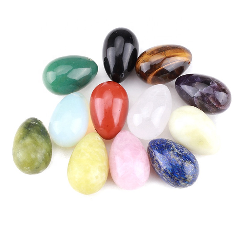 Bulk Natural Pink Rose Quartz crystal nephrite jade yoni eggs for kegel exercise