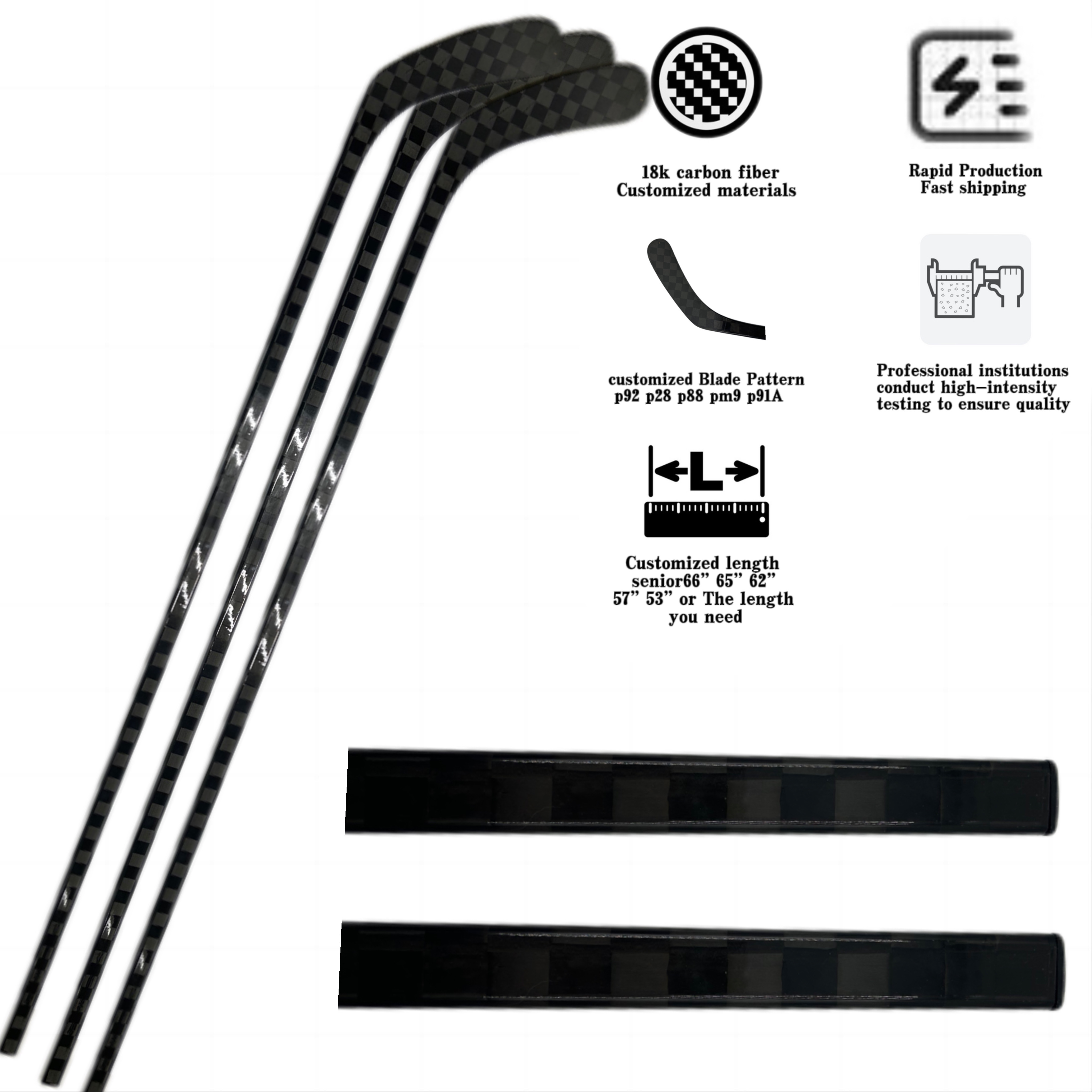 Ice Hockey Stick Low Kick Sialkot Supplier Name Mounting Rack Dek Hockey Qolie Stick P92 Machines Grip Hockey Stick On Grass