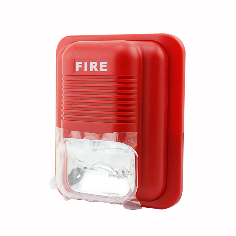 LS-104 Factory Price Fire Alarm Sounder Strobe Wired LED Siren Flash light for DC12V DC24V alarm control panels