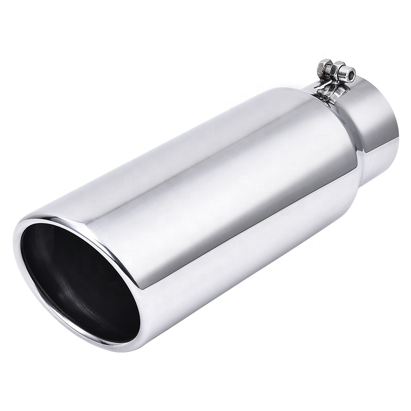 Universal 12" Stainless Steel Exhaust Pipe 3" Inlet 4" Outlet Exhaust Tail Pipe