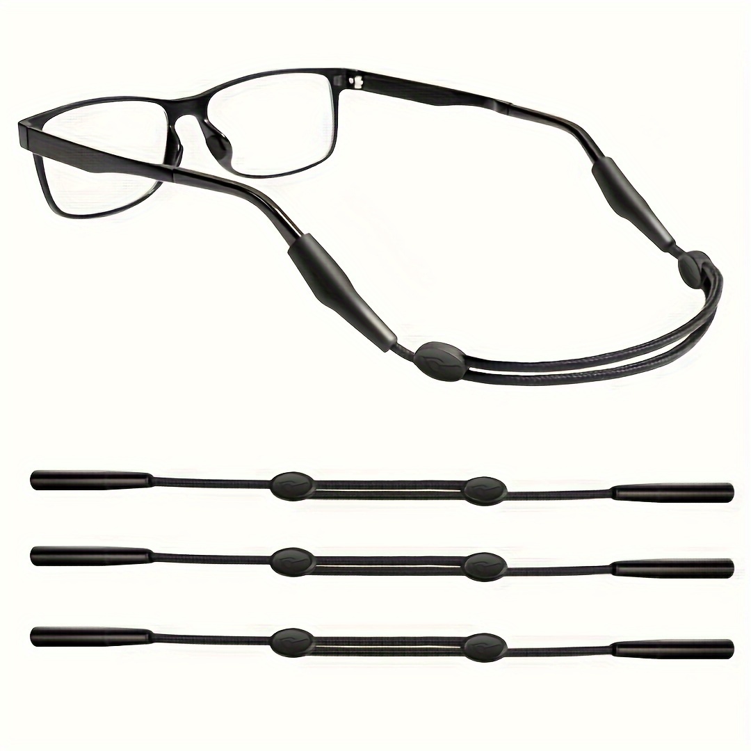 Silicone Anti-slip Eyeglasses Holder Retainer Adjustable Sunglasses Strap Chain