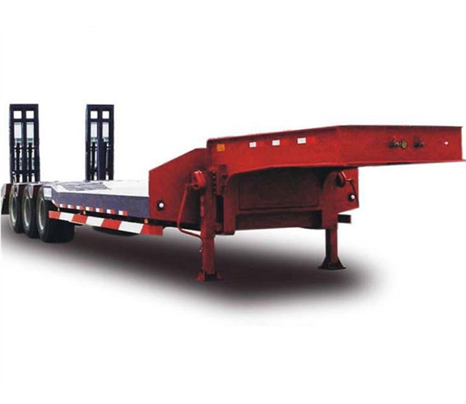 Низкая цена 3 оси lowboy низкая кровать низкий полуприцеп для продажи